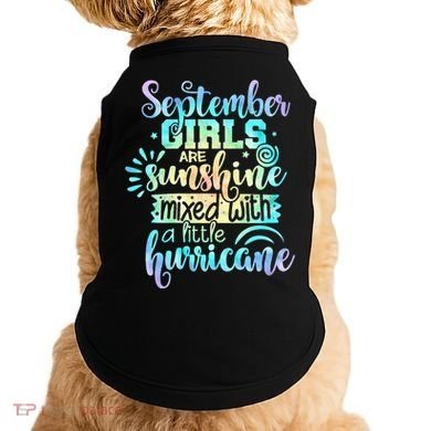 September Birthday Tie Die Doggie Tank