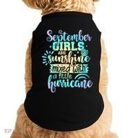 September Birthday Tie Die Doggie Tank thumb 0