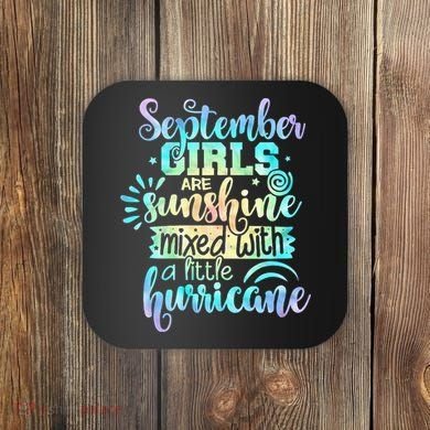 September Birthday Tie Die Coaster