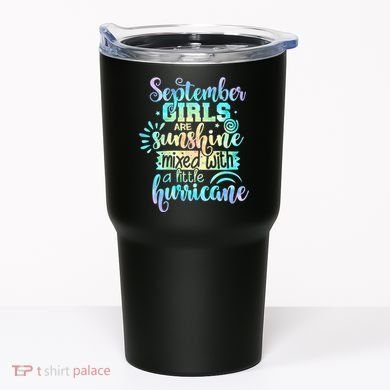 September Birthday Tie Die Tumbler
