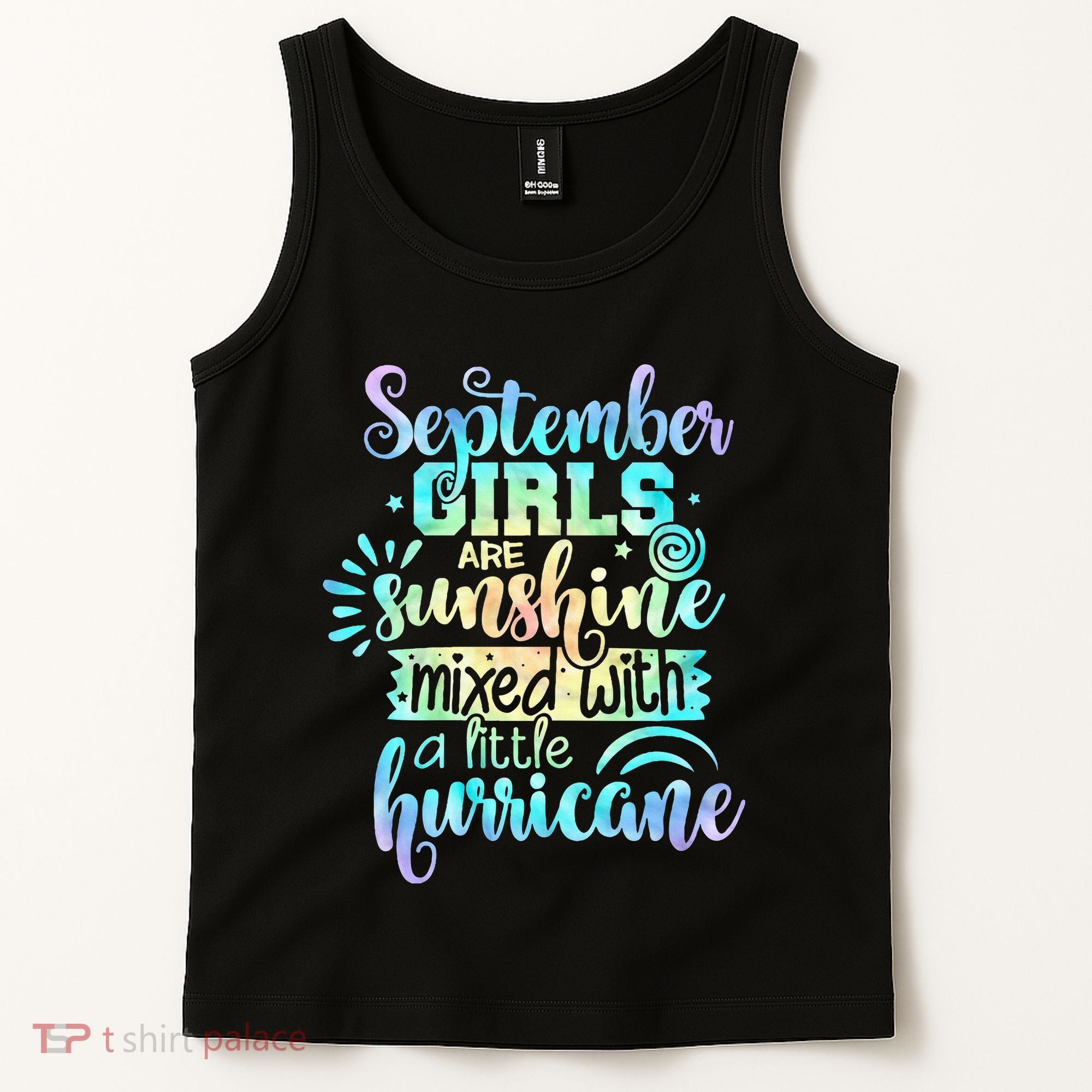 September Birthday Tie Die Tank Top