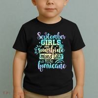 September Birthday Tie Die Toddler T-Shirt thumb 2