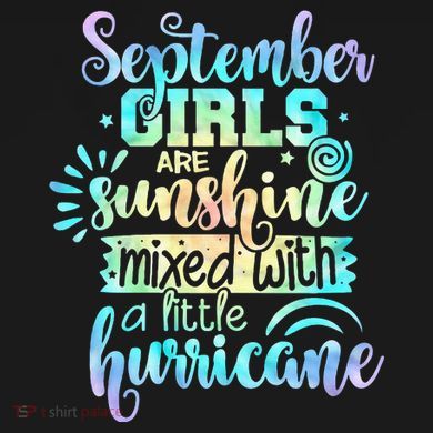 September Birthday Tie Die Women's Perfect Tri Rocker Tank