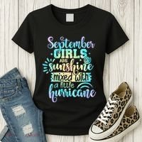 September Birthday Tie Die Women's T-Shirt thumb 3