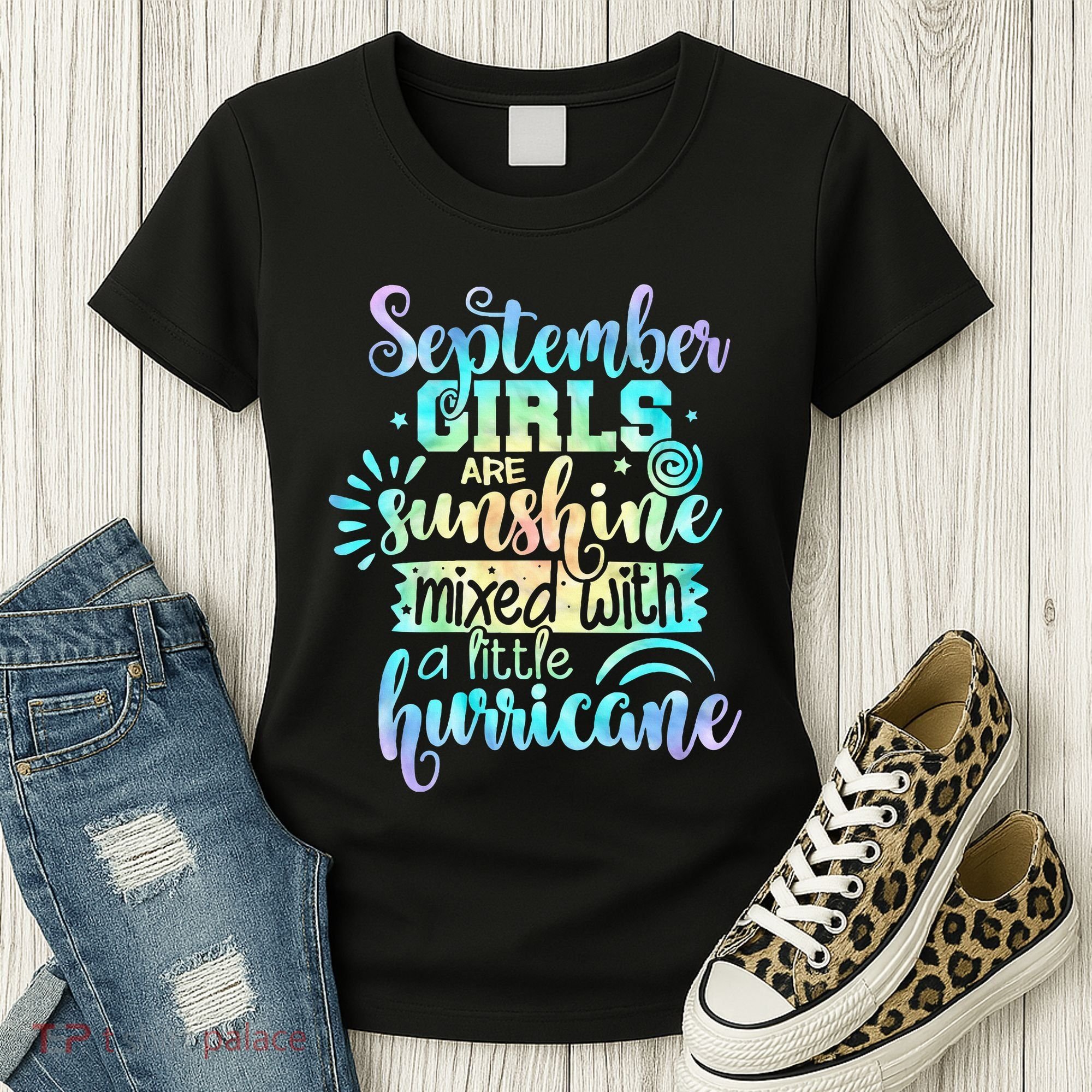September Birthday Tie Die Women's T-Shirt