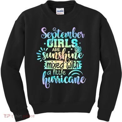 September Birthday Tie Die Kids Sweatshirt