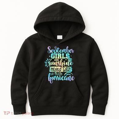 September Birthday Tie Die Kids Hoodie