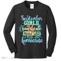 September Birthday Tie Die Kids Long Sleeve Shirt thumb 0