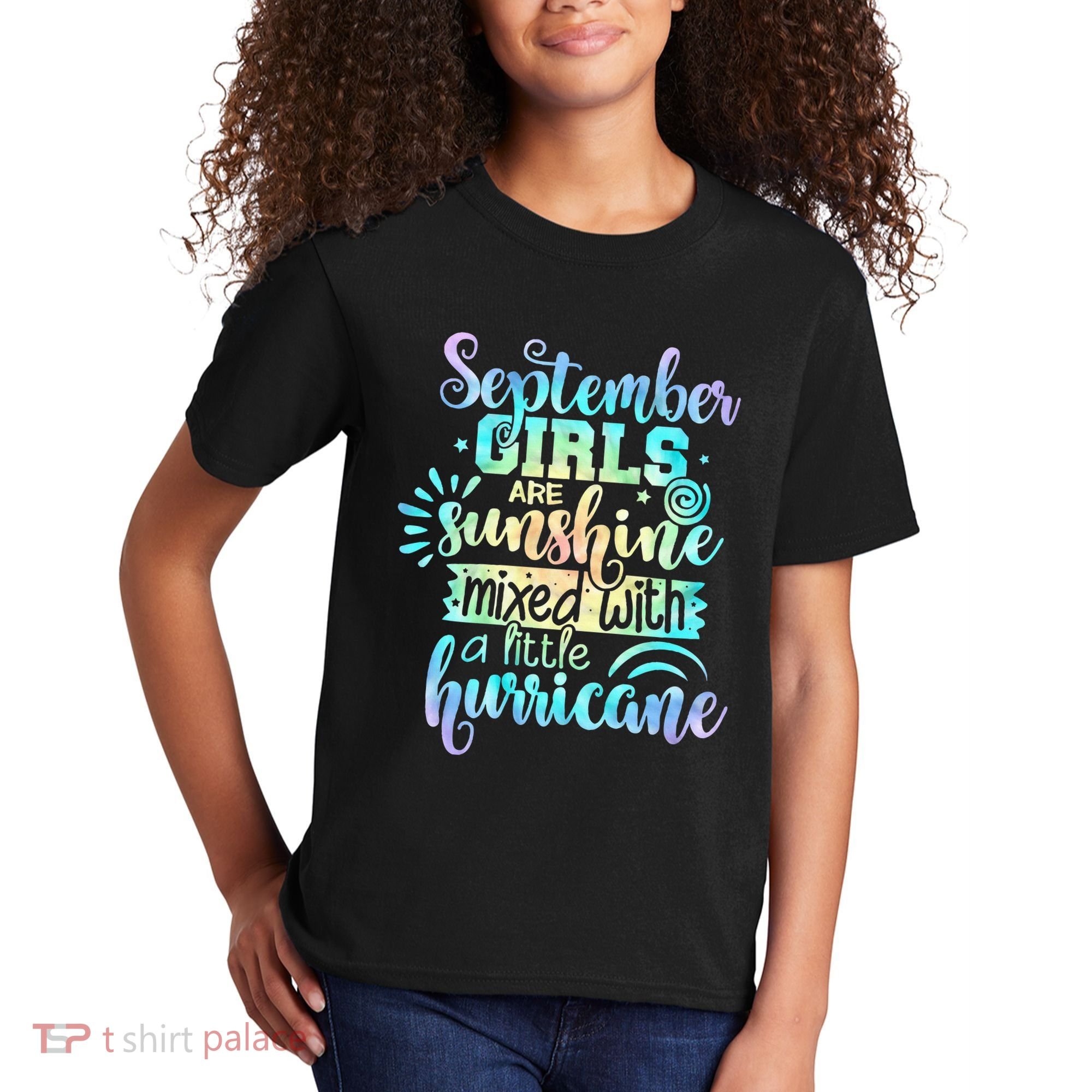 September Birthday Tie Die Kids T-Shirt
