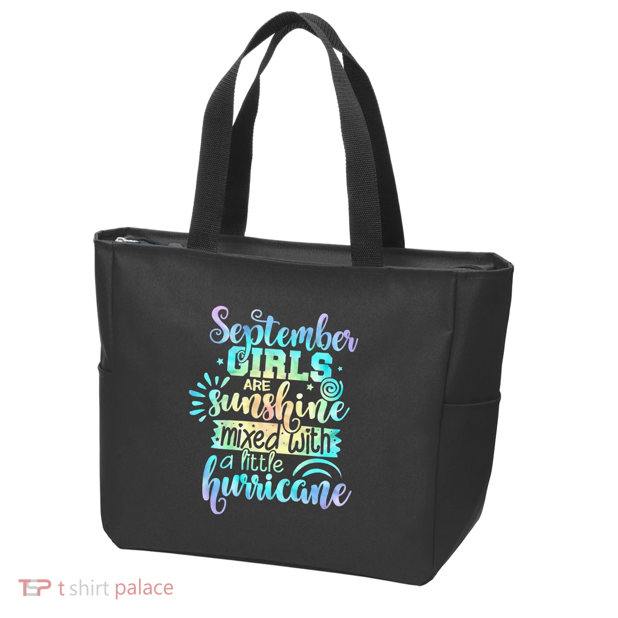 September Birthday Tie Die Tote Bag
