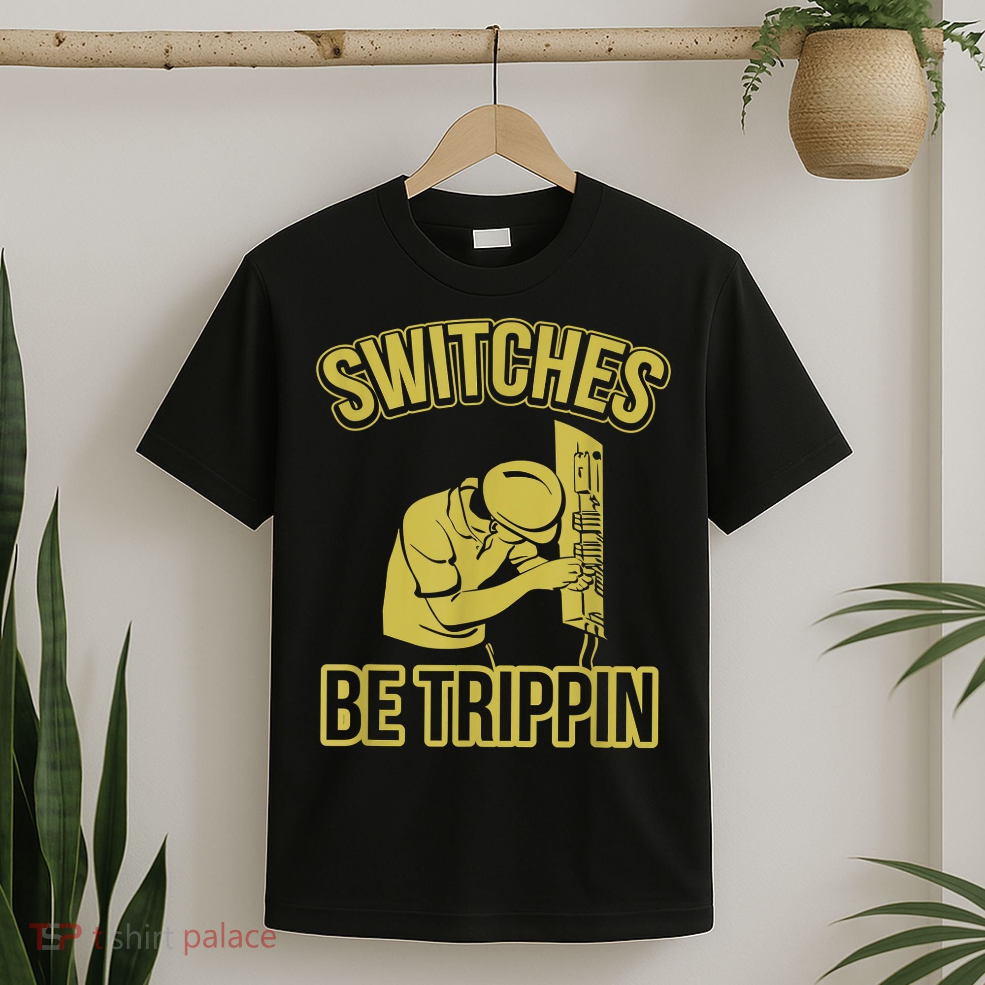 Switches Be Trippin Funny Master Electrician Fuse Box T-Shirt