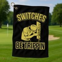 Switches Be Trippin Funny Master Electrician Fuse Box Golf Towel thumb 1