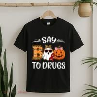 Say Boo To Drugs Red Ribbon Week Awareness Funny Halloween T-Shirt thumb 2
