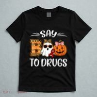 Say Boo To Drugs Red Ribbon Week Awareness Funny Halloween T-Shirt thumb 5