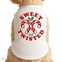 Sweet But Twisted Candy Canes Christmas Holiday Doggie Tank thumb 0