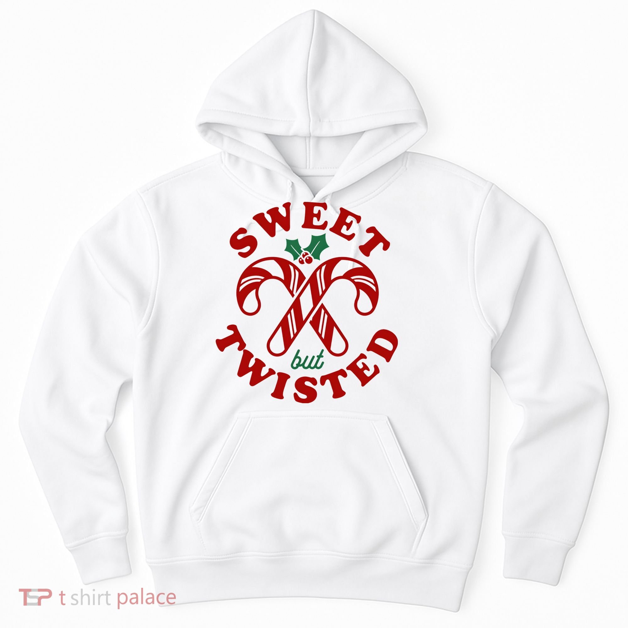 Sweet But Twisted Candy Canes Christmas Holiday Hoodie