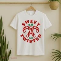 Sweet But Twisted Candy Canes Christmas Holiday T-Shirt thumb 2