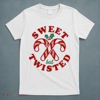 Sweet But Twisted Candy Canes Christmas Holiday T-Shirt thumb 5
