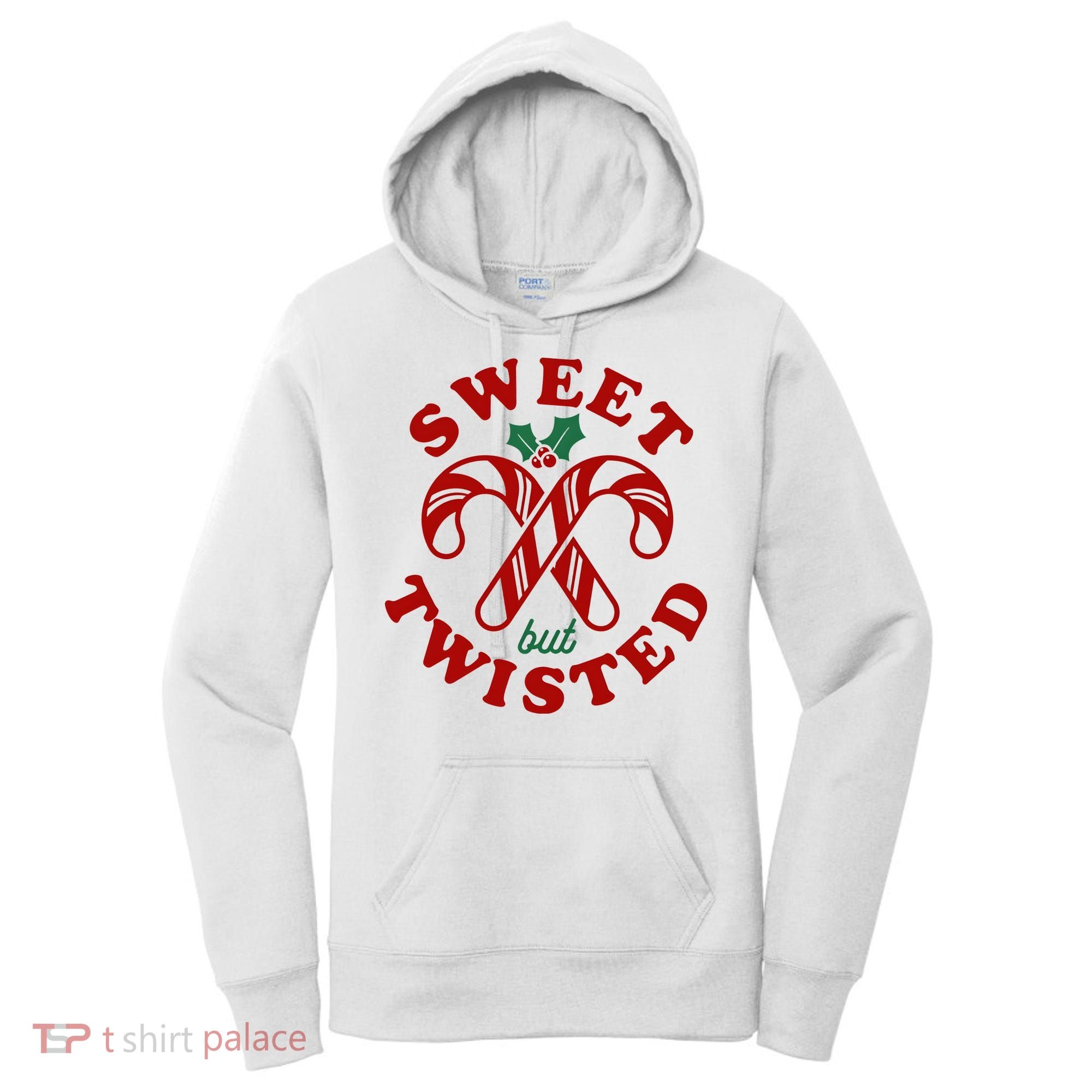 Sweet But Twisted Candy Canes Christmas Holiday Women's Hoodie