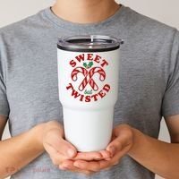 Sweet But Twisted Candy Canes Christmas Holiday Tumbler thumb 2