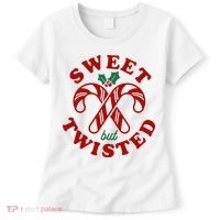Sweet But Twisted Candy Canes Christmas Holiday Women's T-Shirt thumb 0