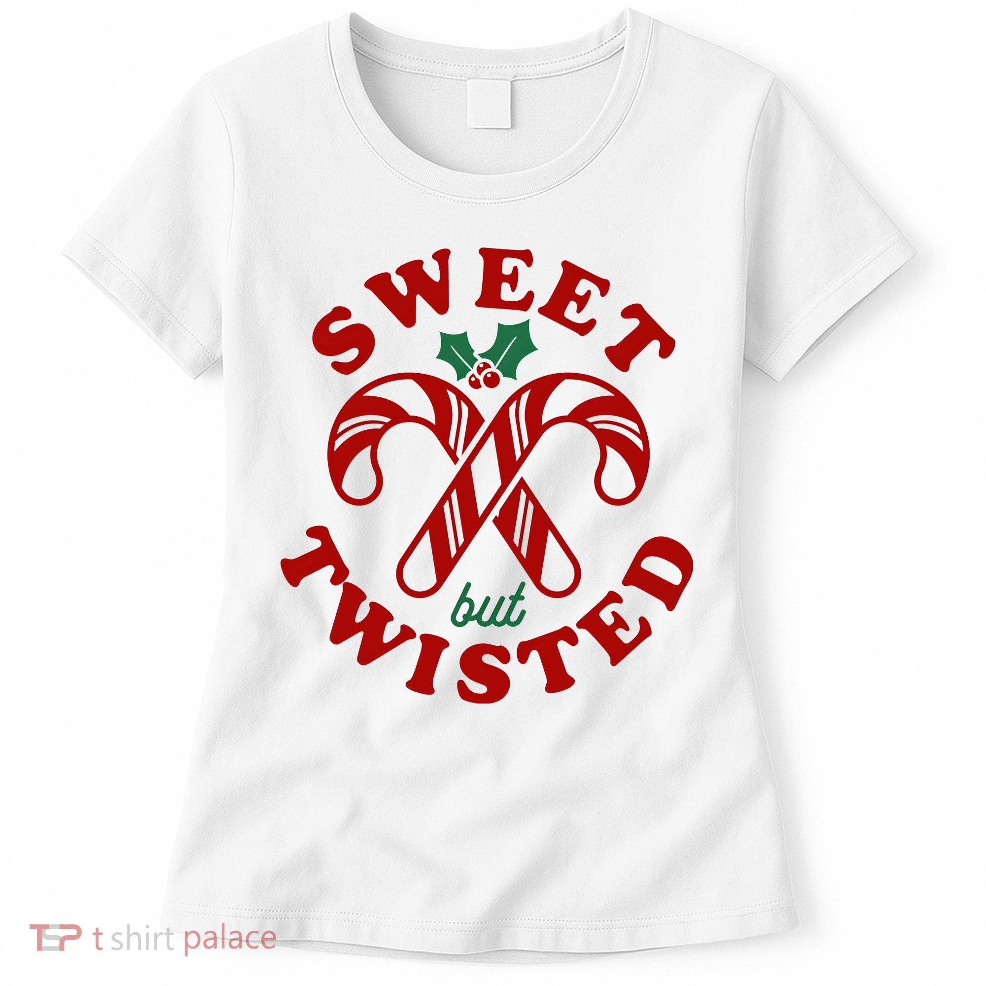 Sweet But Twisted Candy Canes Christmas Holiday Women's T-Shirt
