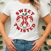 Sweet But Twisted Candy Canes Christmas Holiday Women's T-Shirt thumb 2