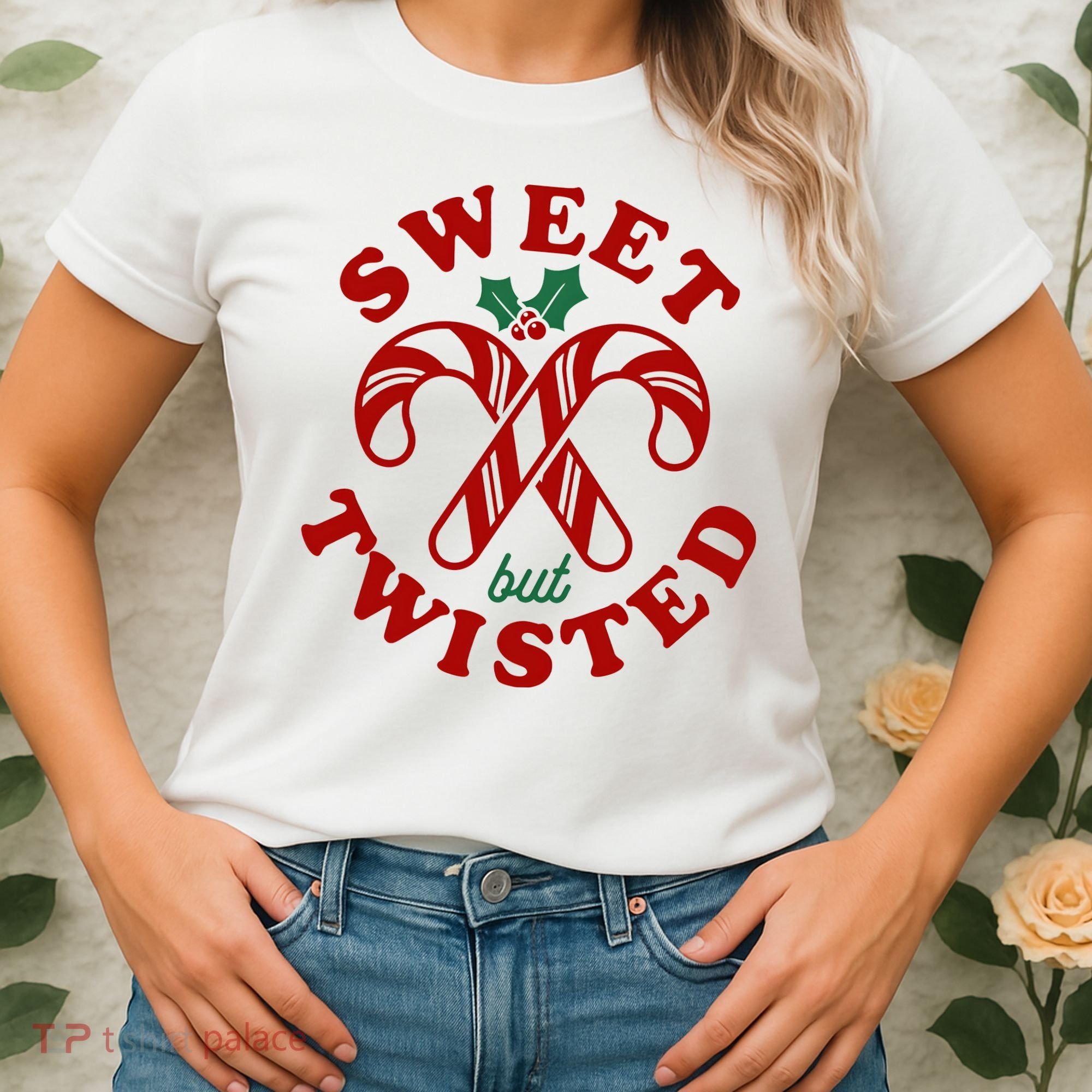 Sweet But Twisted Candy Canes Christmas Holiday Women's T-Shirt