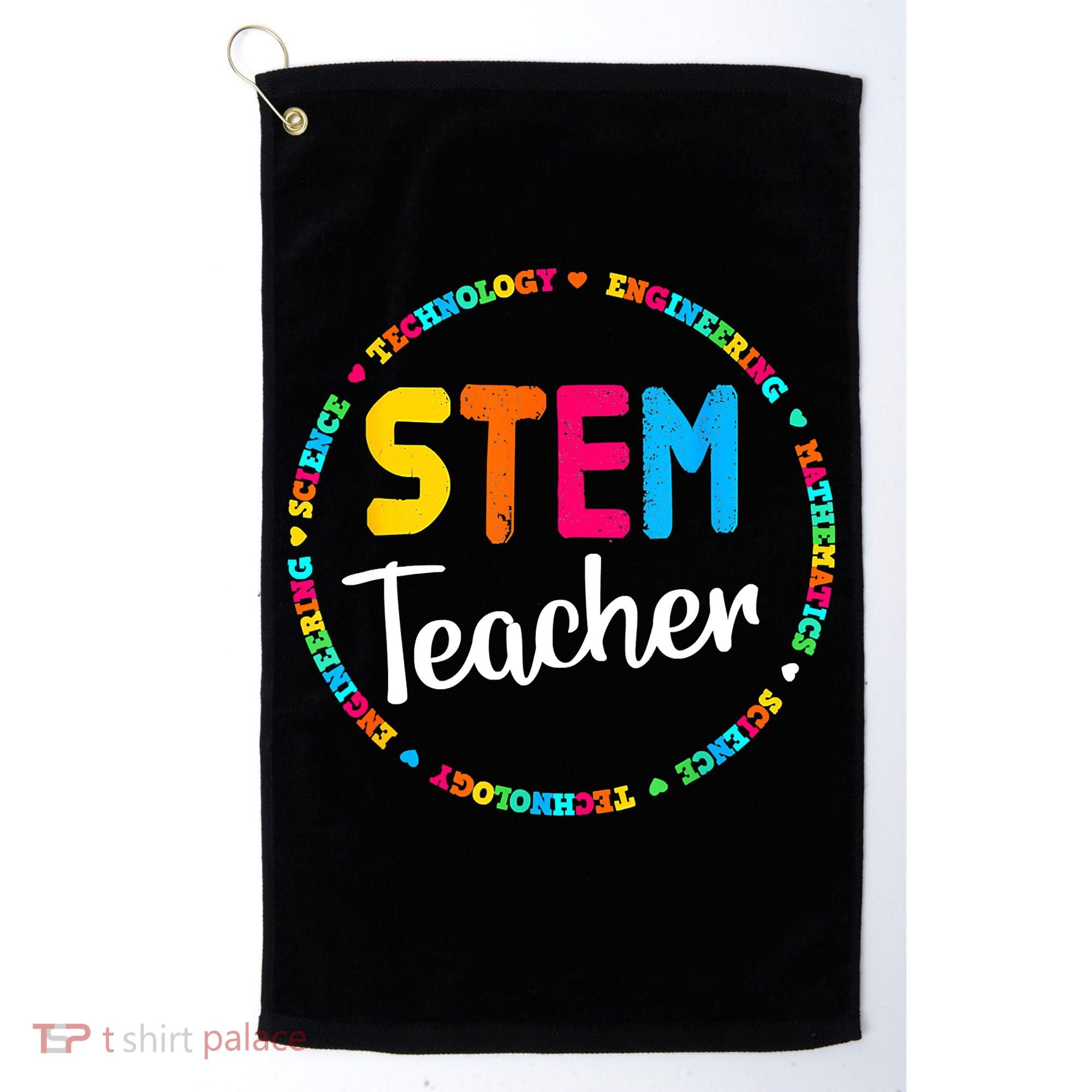 STEAM Back To School Funny STEM Teacher Golf Towel