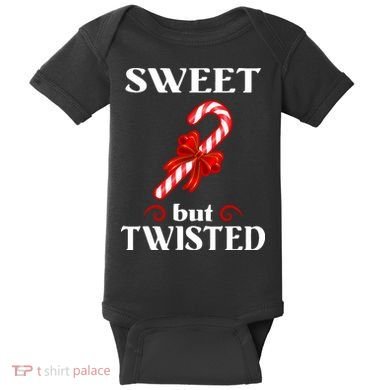 Sweet But Twisted Candy Cane Baby Bodysuit