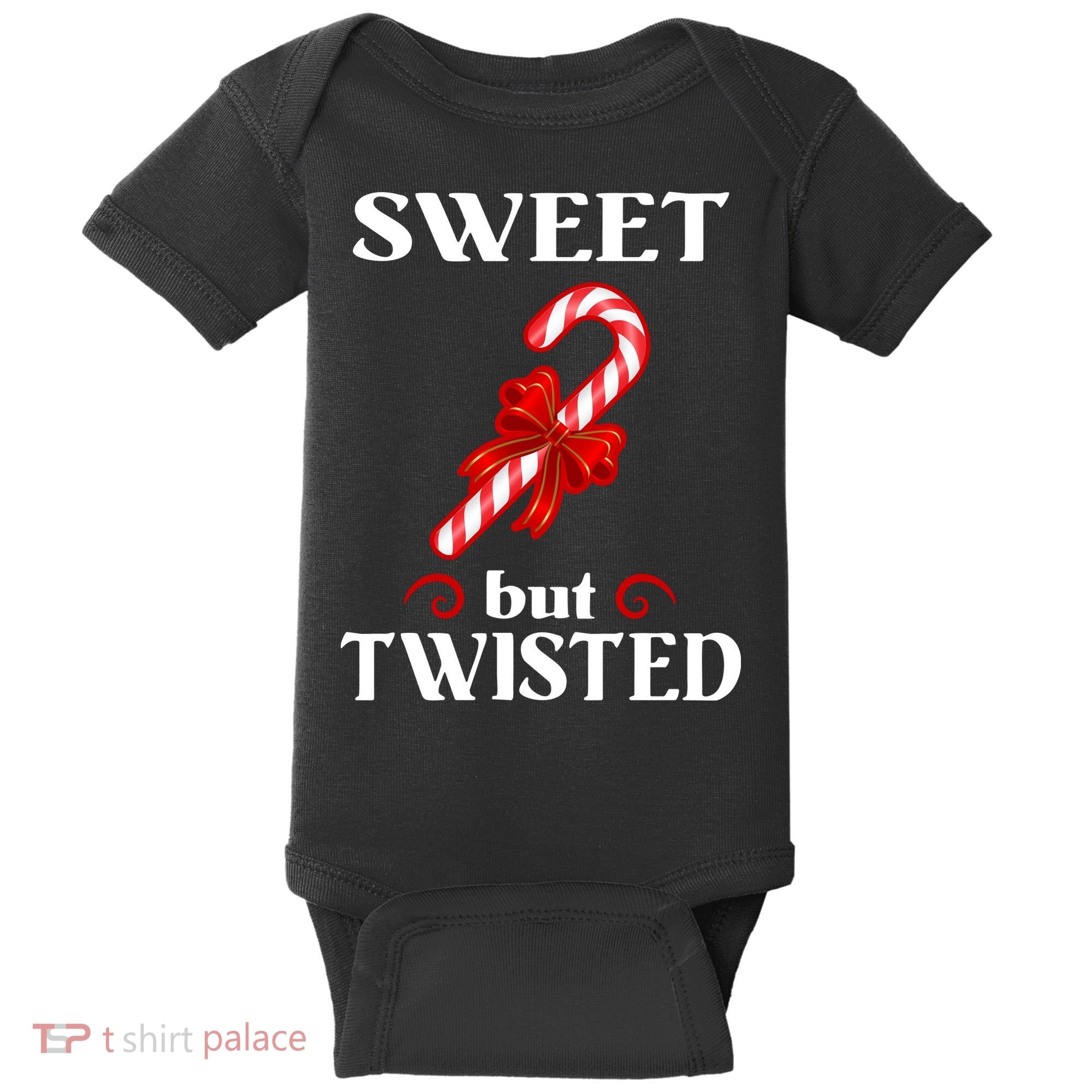 Sweet But Twisted Candy Cane Baby Bodysuit