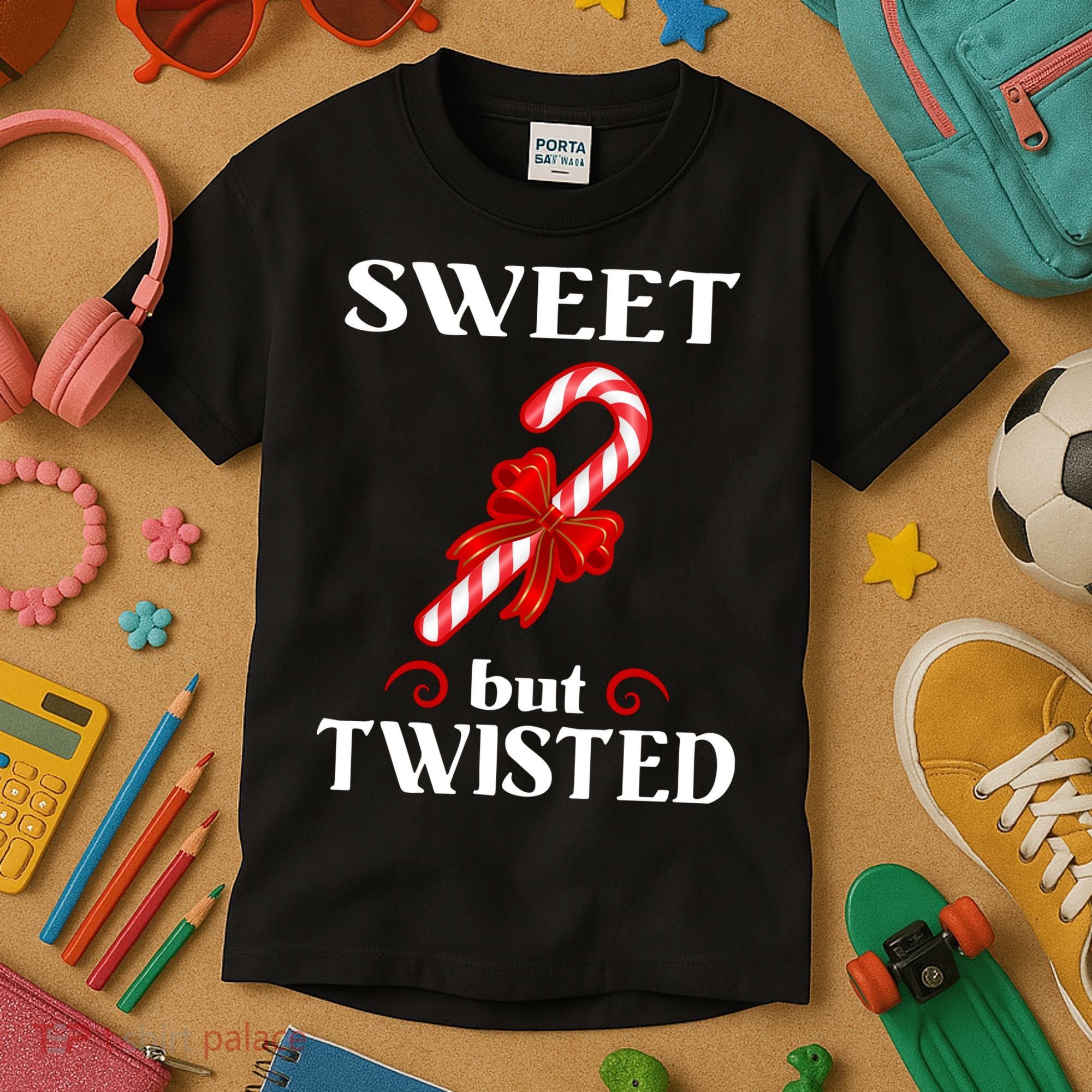 Sweet But Twisted Candy Cane Kids T-Shirt