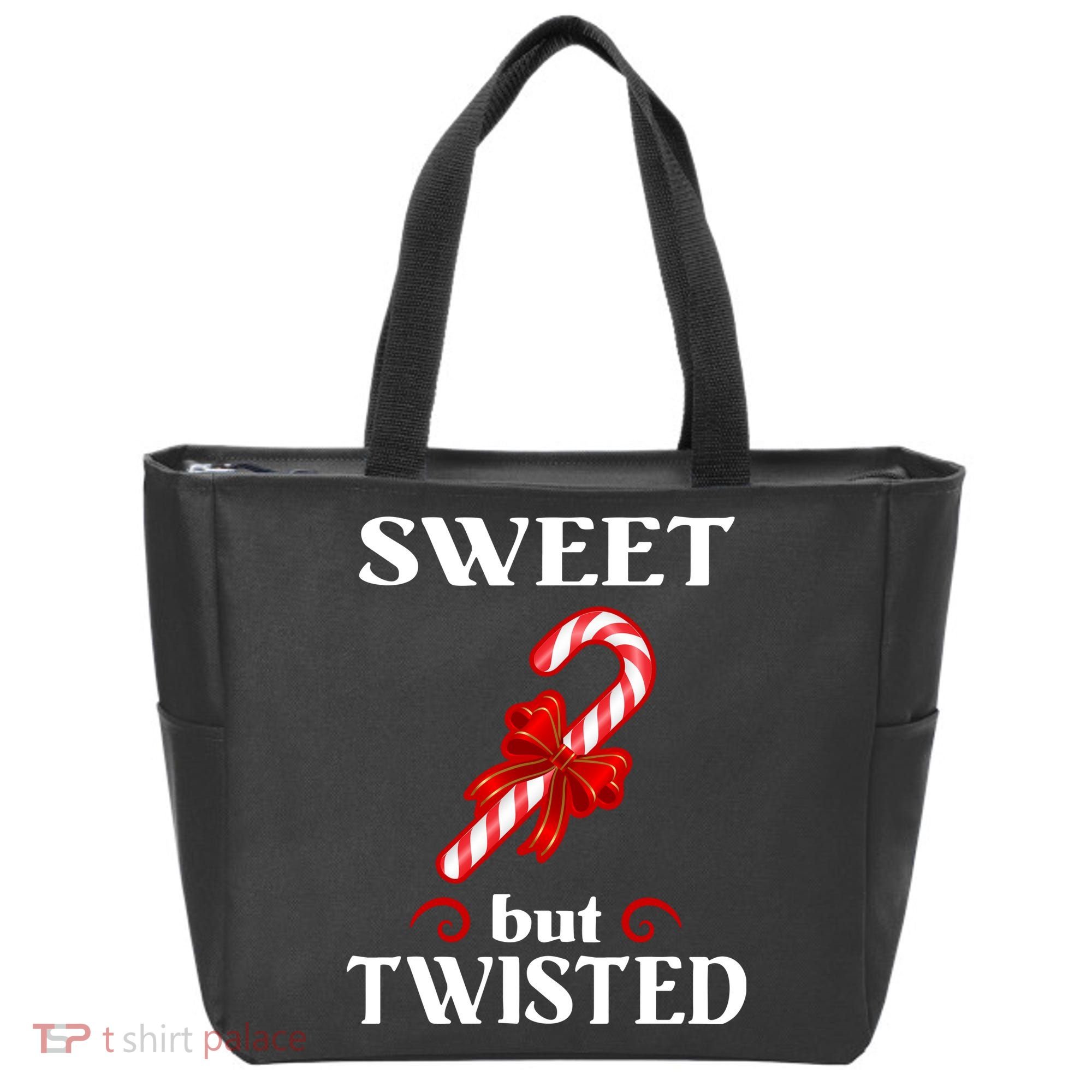 Sweet But Twisted Candy Cane Tote Bag
