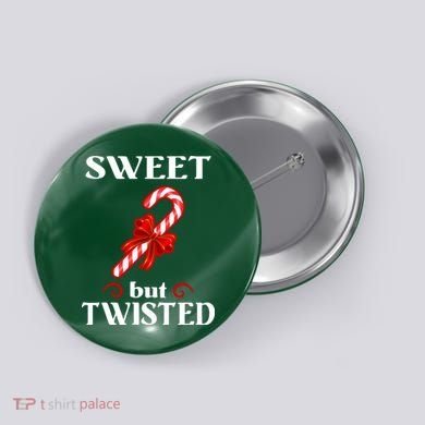 Sweet But Twisted Candy Cane Button