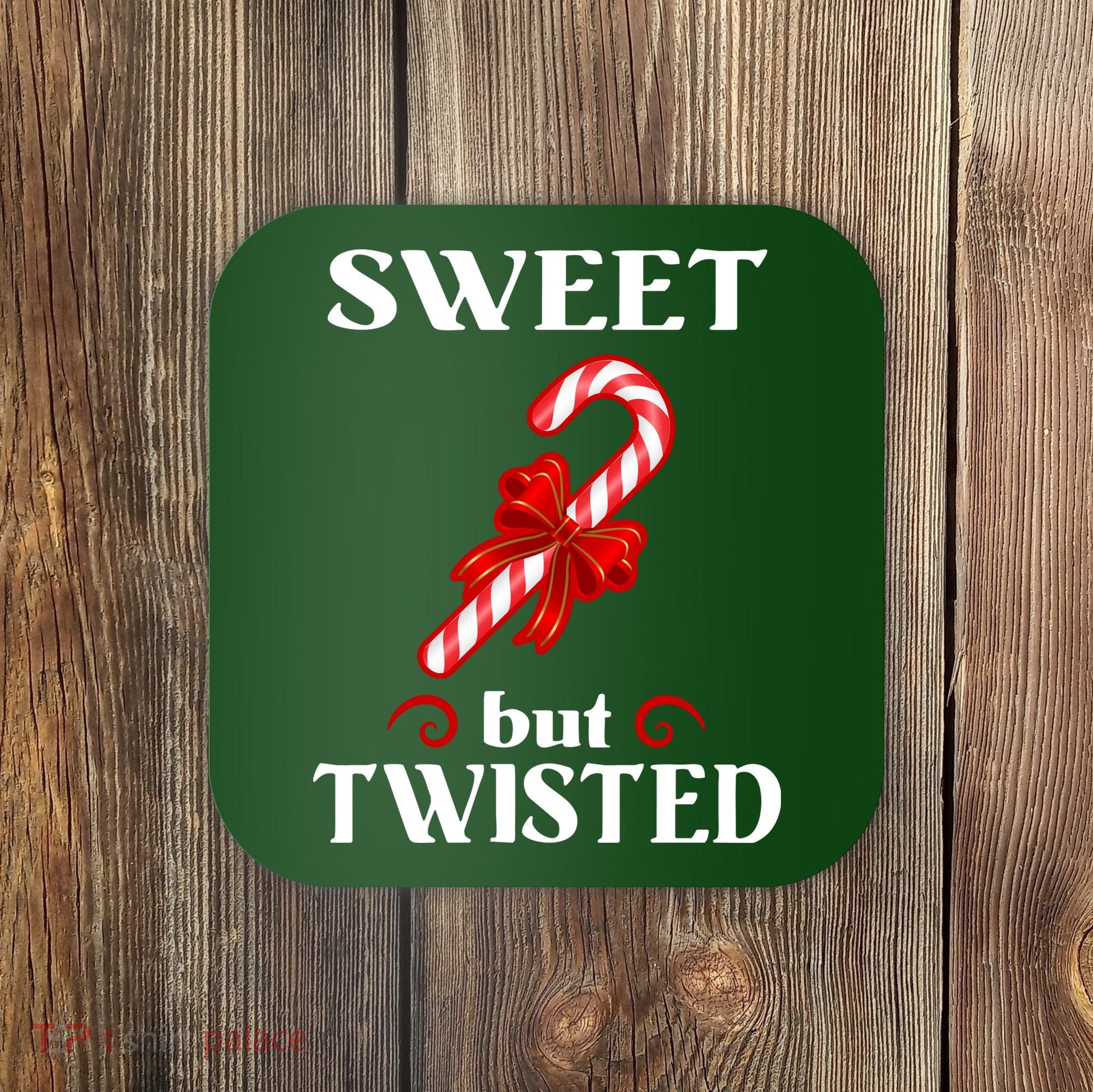 Sweet But Twisted Candy Cane Coaster