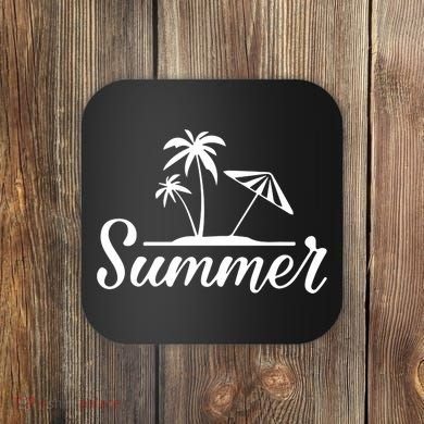 Summer Beach Tropical Vacation Coaster