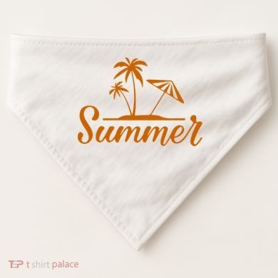Summer Beach Tropical Vacation USA-Made Doggie Bandana