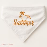 Summer Beach Tropical Vacation USA-Made Doggie Bandana thumb 0