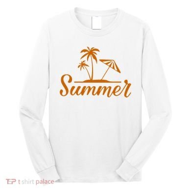 Summer Beach Tropical Vacation Long Sleeve Shirt