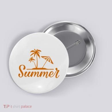 Summer Beach Tropical Vacation Button