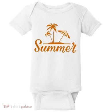 Summer Beach Tropical Vacation Baby Bodysuit