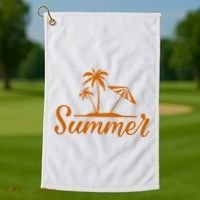 Summer Beach Tropical Vacation Golf Towel thumb 1