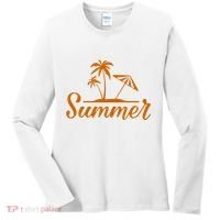 Summer Beach Tropical Vacation Women's Long Sleeve Shirt thumb 0