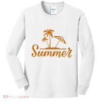 Summer Beach Tropical Vacation Kids Long Sleeve Shirt thumb 0