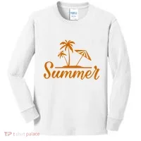 Summer Beach Tropical Vacation Kids Long Sleeve Shirt thumb 0