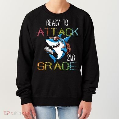 Shark Back To School 2nd Grade Ready To Attack Women's Sweatshirt