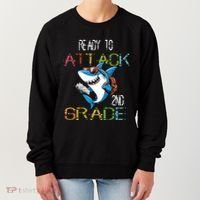 Shark Back To School 2nd Grade Ready To Attack Women's Sweatshirt thumb 0