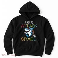 Shark Back To School 2nd Grade Ready To Attack Hoodie thumb 0