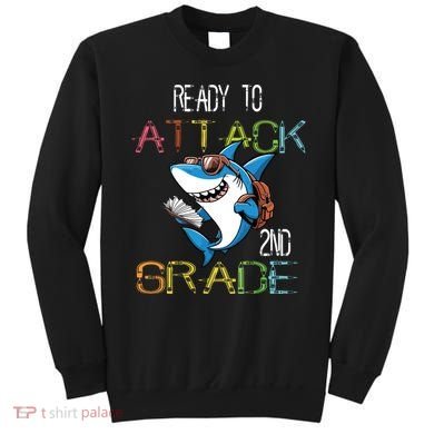 Shark Back To School 2nd Grade Ready To Attack Sweatshirt