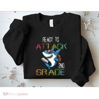 Shark Back To School 2nd Grade Ready To Attack Sweatshirt thumb 2